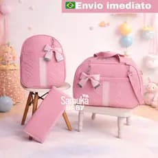 bolsa maternidade luxo com 3 peças térmico e impermeável kit mala para bebê menino e menina (AD 3p)