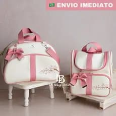 bolsa maternidade 2 peças luxo para bebe menino/menina kit mala alta elegância (LEO GALHO E LEAO)
