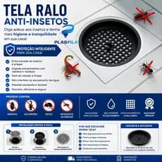 Tela Anti Inseto Escorpião Dengue Baratas Para Ralos 10cm Filtro Contra Entupimento Banheiro Cozinha Anti Mosquito Casa