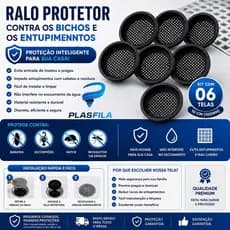 Kit 6 Tela Ralo Protetor Contra Insetos Dengue Barata 10cm Anti Escorpião Filtro Anti Entupimento Banheiro Anti Mosquito