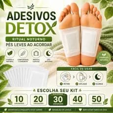 Kit até 50 Adesivos Almofadas Detox para os Pés Natural Bem Estar Spa Elimina Toxinas Impurezas Relaxamento