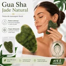 Pedra Jade Gua Sha Natural Quartzo Verde Até 5 Unidades Raspador Facial Skin Care Massagem Rosto Pescoço Auto Cuidado Of