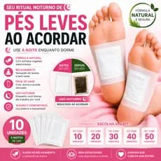 Kit até 50 Adesivos Almofadas Detox para os Pés Natural Elimina Toxinas Impurezas Relaxamento Bem Estar Spa Sono Off