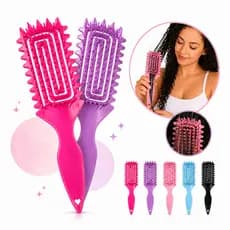 Até 2 Escova Fitagem Cachos Crespos Ondulados Definição Desembaraçante Cabelo Finalização Creme Cor Sortida