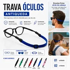 Cordão Para Óculos Ajustável Elástico Antiqueda Adulto Infantil Grau Sol Corrida Bike Esporte 1 ou 2 Peças Confortável