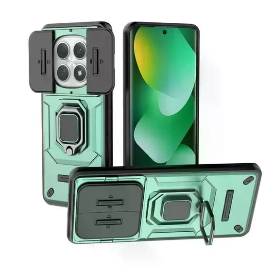 Suporte Armadura Caso Para Xiaomi Redmi Nota 15 14 12 Pro Plus 12S 15C 14C 13C 15 13 A3 K80 Antiqueda Slide Câmera Capa