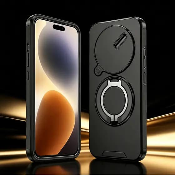 Capa Traseira Para Xiaomi Redmi Note 13 14 15 Pro + Plus Redmi 15C 14C 13 Lente Deslizante Proteger Anel Suporte Caso