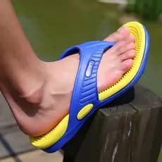 YRZL Chinelos Masculinos Massagem Grânulo Confortáveis Sandálias De Praia Sapatos Casuais Casa Flip Flops De Banheiro