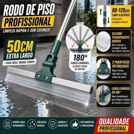 Escalável Rodo de Silicone Para Limpeza de Piso Vidros Gancho Com Secos e Molhados Uso Duplo Vassoura Mágica