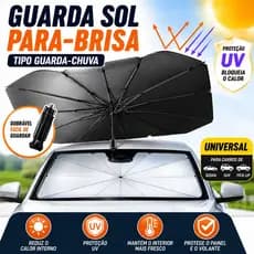 Guarda Sol Carro Para-brisa Proteção UV Dobrável Tipo Guarda-Chuva Universal Bloqueia Calor