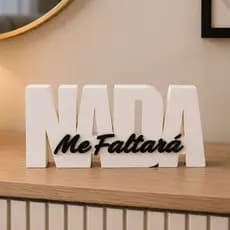 Esculturas Decorativas Minimalistas NADA Me Faltará Religioso Fé Casa Sala Rack Premium Luxo Moderno