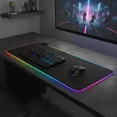 Mouse Pad Gamer RGB Com Led Colorido 25x35cm B-Max Lindo Antiderrapante Impermeáve Original