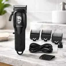Máquina De Cortar Cabelo Profissional E Acabamento Fade Master Profissional Recarregável Sem Fio Visor LED