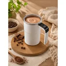 Caneca Misturadora Automática Magnética Recarregável Café Chá Inox Digital Inteligente Com Sensor