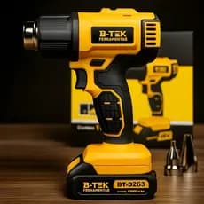 Soprador Térmico B-Tek Portátil 48v Bivolt Até 550°c Completo Portátil Com Maleta Recarregável