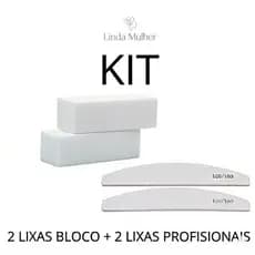 KIT LIXAS UNHAS 2 LIXAS BLOCO POLIDORA 2 LIXA PROFISSIONAL LAVÁVEL ENCAPSULAMENTO TIPS