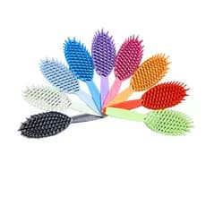 Kit 3 Escovas Oval Redondas com Cabo Desembaraça sem Quebrar os Fios Cabelo Inumeras Cores