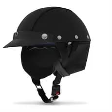 Capacete Couro Coquinho Pro Tork Custom Bike Patinete Cor Preto