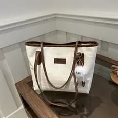 Bolsa nova e elegante para primavera/verão com grande capacidade para o dia a dia, adequada para estudantes universitári