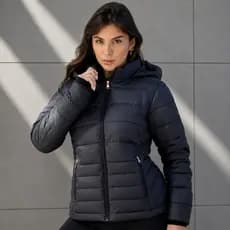 Jaqueta Puffer  Bobojaco  Casaco de Frio Forrado Impermeável Frio Intenso Com Touca Removível unissex