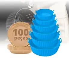 Kit 6 Formas Silicone + 100 Formas de Papel