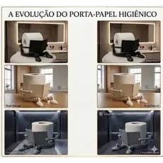 Suporte para Papel Higiênico Decorativo Boneco Lendo Organizador Criativo para Banheiro Articulado