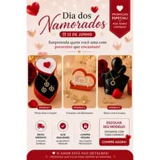 Kit Presente Dia dos Namorados com Joias e Decoração Romântica | Surpreenda Quem Você Ama ❤️