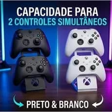 Suporte para 2 Controles Xbox Base Organizadora de Mesa Compatível com Xbox Series e Xbox One