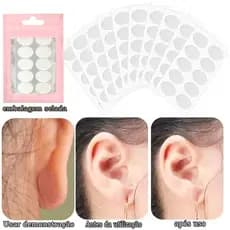 Adesivo kit 300 Sustentação Orelha Rasgada Alongada Machucado Brincos Pesados Prático Invisível