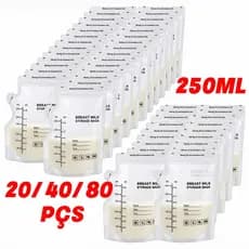 Kit 20/40/80 Pçs Un Saco Saquinhos Congelar Leite Maternidade Bebê