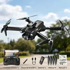Drone Voo Aéreo | Câmera Dupla 8K HD  Evitação de Obstáculos, Transmissão 5G Sem Delay Zoom 50x & Seguimento Inteligente