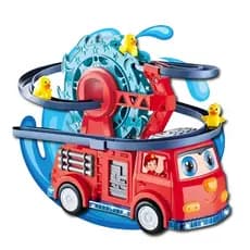 Carrinho Bombeiro Montanha Russa Patinho Brinquedo Infantil Educativo com Luz e Som Kizumba