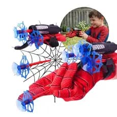 Homem Aranha Luva Lança Teia Com Máscara Infantil Brinquedo Super Herói Kizumba