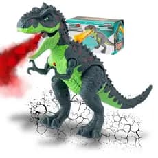 Dinossauro Rex Anda Solta Fumaça Luz E Som Brinquedo Realista Interativo Infantil Kizumba
