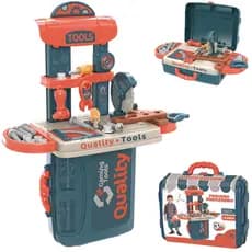 Bancada De Ferramentas Infantil Didática Educativa Com Kit Ferramentas Brinquedo Oficina Kizumba