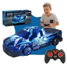 Caminhonete Carrinho Pick-up Racing Controle Remoto 2.4ghz Sport Iluminado Led Recarregavel Kizumba
