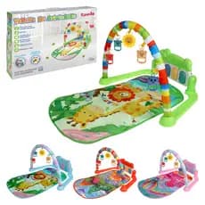 Tapete de Atividades Interativo Acolchoado Para Bebê Com Piano Musical Tecido Antialérgico Kizumba