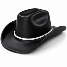 Chapéu Cowboy Country Boiadeiro EVA Premium Preto Adulto Infantil Rodeio Festa Junina Fantasia