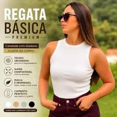 blusa regata feminina lisa básica canelada ribana moda americana blogueira dia a dia