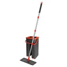 Mop Plano Rodo Limpeza Rodo Com Balde Sistema Secagem Refil Extra Casa