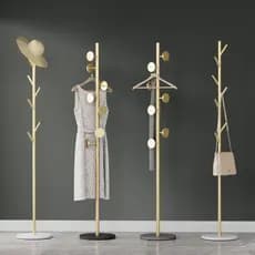Luz de luxo mármore cabide rack simples chão quarto armazenamento doméstico simples e moderno saco rack roupas