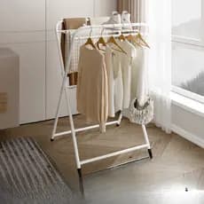 Rack de secagem dobrável piso doméstico varanda rack de secagem do bebê interior ao ar livre cabide em forma de X