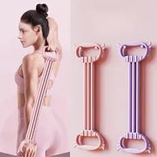 Yoga fitness tensor de oito caracteres fitness estiramento elástico volta equipamento com treinamento casa ombro aberto