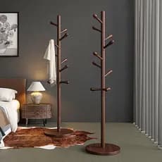 Cabide de madeira maciça do chão ao teto para quarto, cabide italiano simples para sala de estar, cabide Vertical de fai