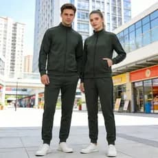 Terno Elegante De Gola Alta , Roupas Esportivas Casuais De Duas Peças