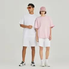 Camiseta Masculina Algodão Puro , Cor Sólida Manga Curta Juventude