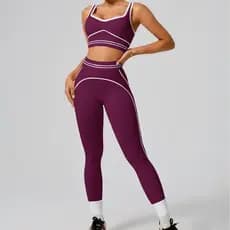 Colete esportivo da moda, terno de roupa de ioga Fitness de cintura alta