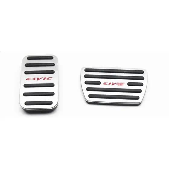 OLIKE 2 Pçs Liga De Alumínio Do Carro Acelerador Combustível Pedal Freio Capa Kit Para Honda Civic 10TH 2016-2021