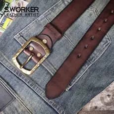 | cinto masculino social | 【cinto masculino grife】 cinto masculino couro legítimo ❆Americano Retro engrossado primeira c