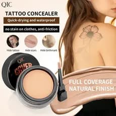 QIC corretivo capa cicatrizes tatuagens manchas marcas de Acne sem pó colante retoque tom de pele almofada corretivo